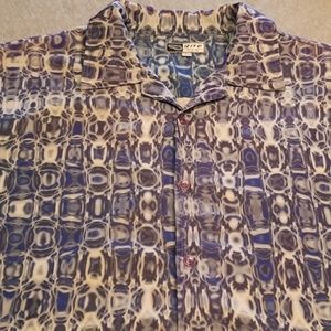 Size L Izitu U.S.A Short Sleeve Button Down Shirt